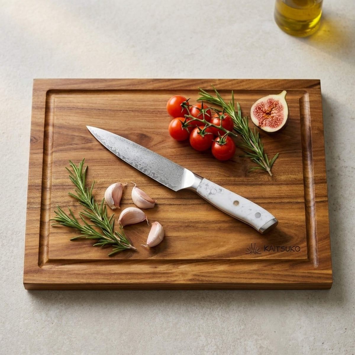 Planche à découper en bois de teck - 33x24cm - photo 2
